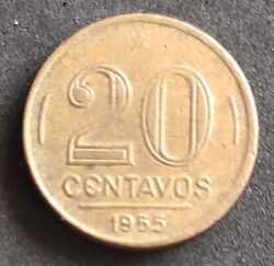 Moeda Brasil 1955 20 Centavos 3