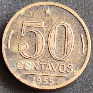 Moeda Brasil 1955 50 Centavos 3