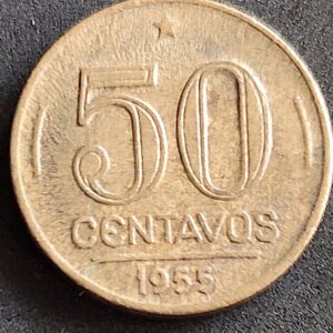 Moeda Brasil 1955 50 Centavos 7