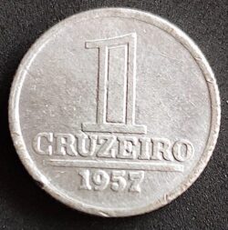 Moeda Brasil 1957 1 Cruzeiro 3
