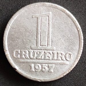 Moeda Brasil 1957 1 Cruzeiro 3
