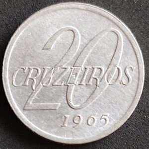Moeda Brasil 1965 20 Cruzeiros 1
