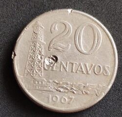 Moeda Brasil 1967 20 Centavos 3