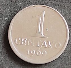 Moeda Brasil 1969 1 Centavo 7