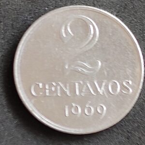 Moeda Brasil 1969 2 Centavos 3