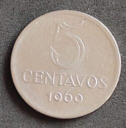 Moeda Brasil 1969 5 Centavos 1