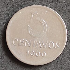 Moeda Brasil 1969 5 Centavos 1