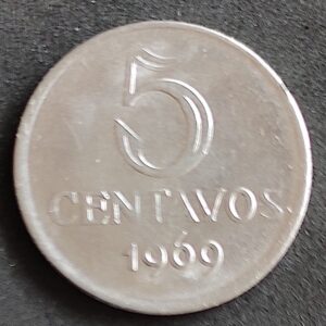 Moeda Brasil 1969 5 Centavos 5
