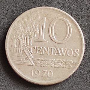 Moeda Brasil 1970 10 Centavos 1