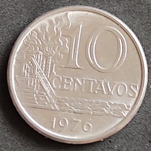 Moeda Brasil 1976 10 Centavos 1