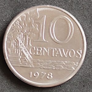 Moeda Brasil 1978 10 Centavos 1