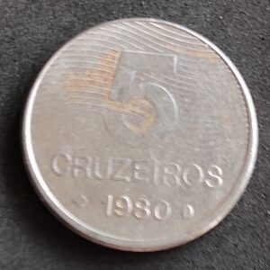 Moeda Brasil 1980 5 Cruzeiros 3
