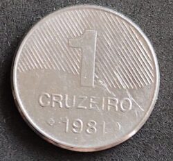 Moeda Brasil 1981 1 Cruzeiro 3