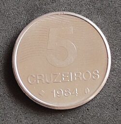 Moeda Brasil 1984 5 Cruzeiros 1