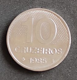 Moeda Brasil 1985 10 Cruzeiros 1