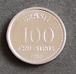 Moeda Brasil 1985 100 Cruzeiros 1