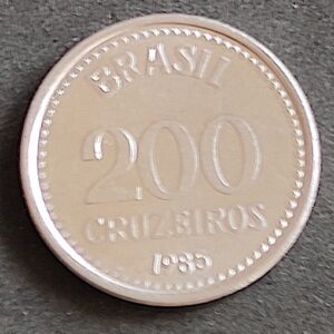 Moeda Brasil 1985 200 Cruzeiros 1