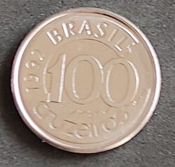 Moeda Brasil 1992 100 Cruzeiros 1