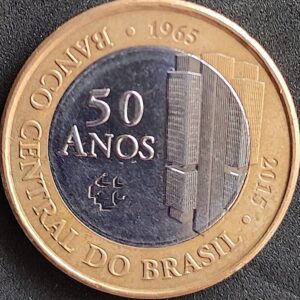 Moeda Brasil 2015 1 Real 50 Anos Banco Central MBC 1