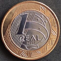 Moeda Brasil 2017 1 Real Flor de Cunho 1