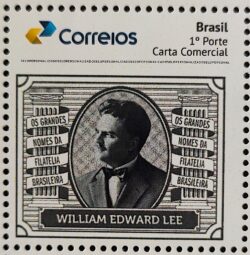 PB 183 Selo Personalizado Os Grandes Nomes da Filatelia Brasileira William Edward Lee 2020