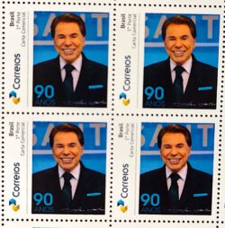 PB 186 Selo Personalizado Silvio Santos SBT Televisao Comunicacao 2020 Quadra