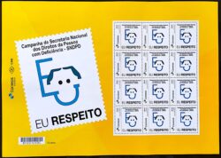 PB 189 Selo Personalizado Eu Respeito Direitos da Pessoa com Deficiencia 2020 Folha