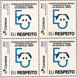 PB 189 Selo Personalizado Eu Respeito Direitos da Pessoa com Deficiencia 2020 Quadra