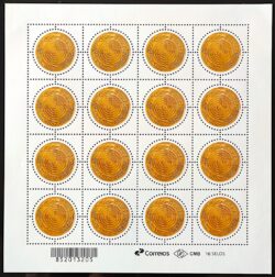 C 3961 Selo Centenario da 1a Medalha de Ouro do Brasil em Jogos Olimpicos 2020 Folha