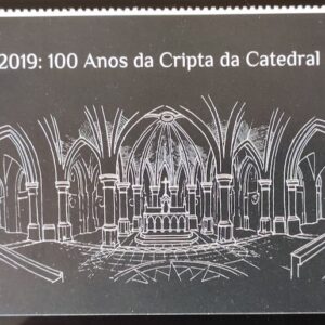 Vinheta do C 3840 Selo 100 Anos da Cripta da Catedral da Sé 2019 Igreja Religião São Paulo