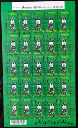 C 3655 Selo Homenagem a João do Pulo Atletismo 2016 Folha