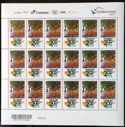 C 3704 Selo 200 Anos de Araraquara 2017 Folha