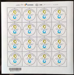 C 3750 Selo 8 Forum Mundial da Agua Mapa 2018 Folha