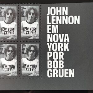 C 3982 Selo John Lennon em Nova York Música Beatles 2021 Quadra Com Vinheta Bob Gruen