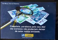 Cartao Postal Dia do Filateliasta Goias