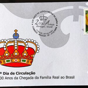 Envelope FDC 719I Serie 200 Anos da Chegada da Familia Real Portuguesa ao Brasil Justica Militar da Uniao 2008 CBC DF