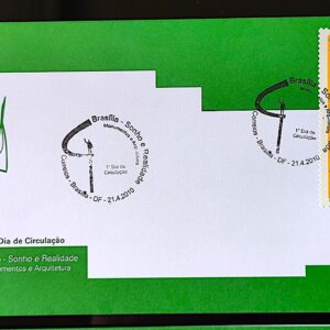 Envelope FDC Brasilia Selo Personalizado Sonho e Realidade CBC DF
