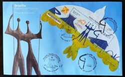 Envelope FDC Brasília Patrimônio Mundial Bloco Eucaristico 2017 2 Carimbos