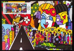 Maximo Postal 2004 450 Anos de São Paulo Romero Britto Arte Cartao Postal CBC SP
