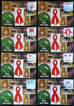 Maximo Postal Campanha Contra a Aids Vista Esta Causa Saude Cartao Postal