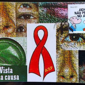 Maximo Postal Campanha Contra a Aids Vista Esta Causa Saude Cartao Postal