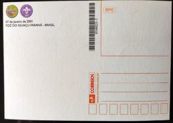 Maximo Postal Oficial dos Correios 2001 XI PanAmericano Jamboree Escotismo Mapa Cartao Postal