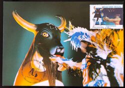 Maximo Postal Postal Festival Folclorico de Parintins Garantido Caprichoso 2004 Cartao Postal CBC AM