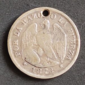 Moeda Chile 1873 20 Centavos 1