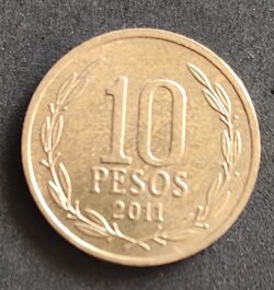 Moeda Chile 2011 10 Pesos 1