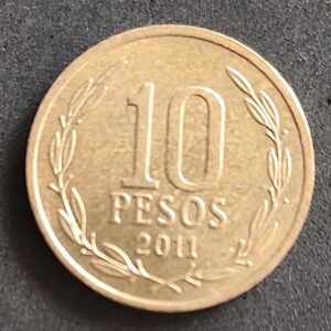Moeda Chile 2011 10 Pesos 1