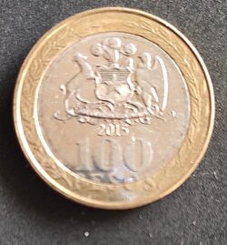 Moeda Chile 2015 100 Pesos 1