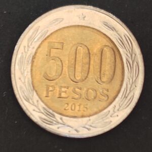 Moeda Chile 2015 500 Pesos 1