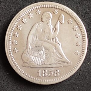 Moeda Estados Unidos 1858 Quarter Dollar 1