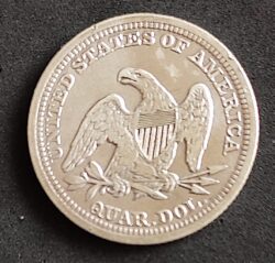 Moeda Estados Unidos 1858 Quarter Dollar 1
